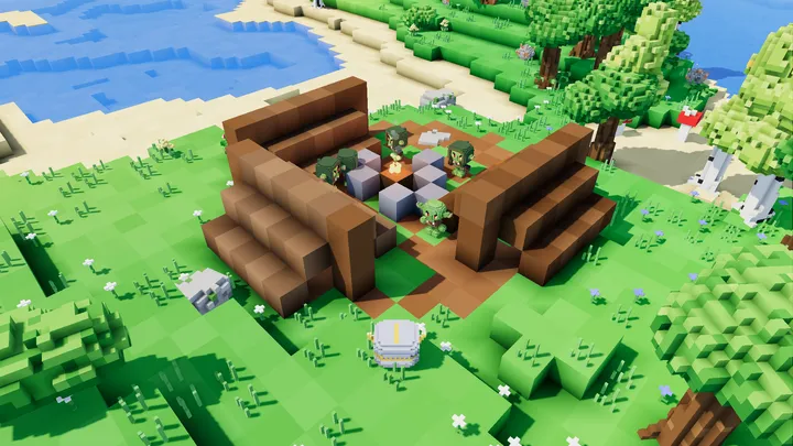 A goblin camp from above